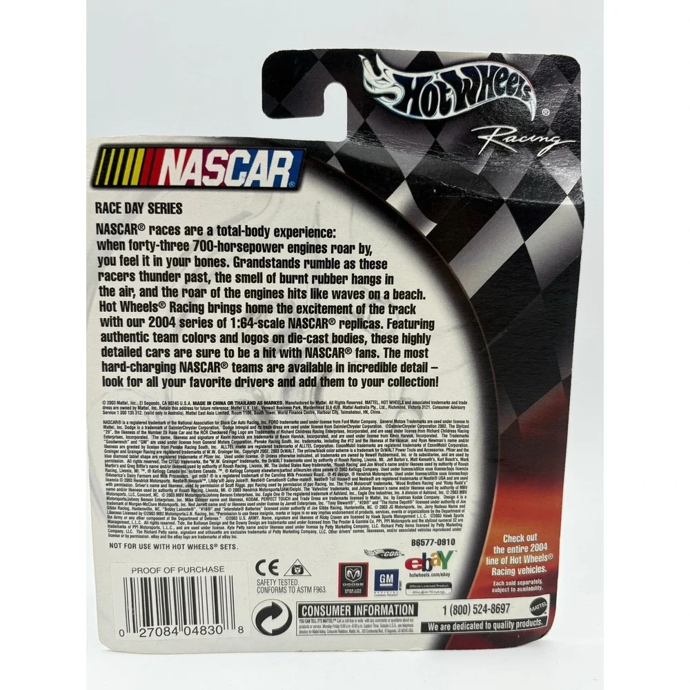 Hot Wheels Racing 1:64‎ Die-Cast Car Mark Martin Alternative Paint Scheme NASCAR
